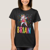 Dabbing Unicorn Brian T-shirt (Voorkant)
