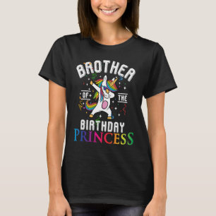 Dabbing Unicorn Brother of the Birthday Princes of T-shirt