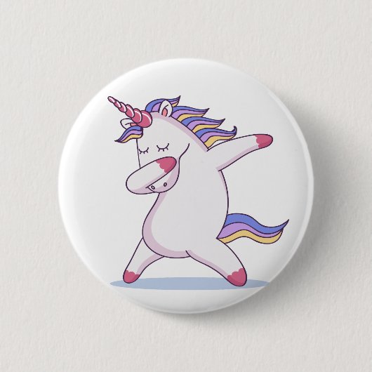 Dabbing Unicorn Button (Voorkant)