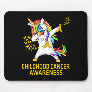 Dabbing Unicorn Childhood Cancer Awareness Warrior Muismat