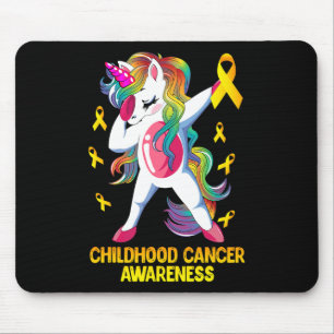 Dabbing Unicorn Childhood Cancer Awareness Warrior Muismat