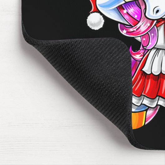 Dabbing Unicorn Christmas Santa Costume Unicorn Gi Muismat (Hoek)