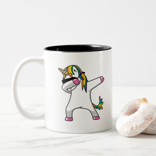 Dabbing Unicorn Coffee Mok (Met donut)