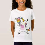 Dabbing Unicorn Cute Rainbow Birthday Girl T-shirt<br><div class="desc">Dabbing Unicorn Cute Rainbow Birthday Girl</div>