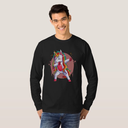 Dabbing Unicorn Dab T-shirt (Voorkant volledig)