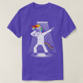Dabbing Unicorn dansend rainbow mythical creature T-shirt (Design voorkant)