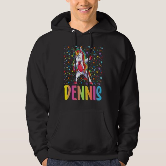 Dabbing Unicorn Dennis Hoodie (Voorkant)