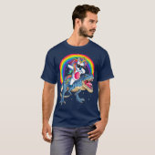 Dabbing Unicorn Dinosaur T rex T shirt Kinder jong (Voorkant volledig)