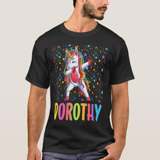 Dabbing Unicorn Dorothy T-shirt (Voorkant)