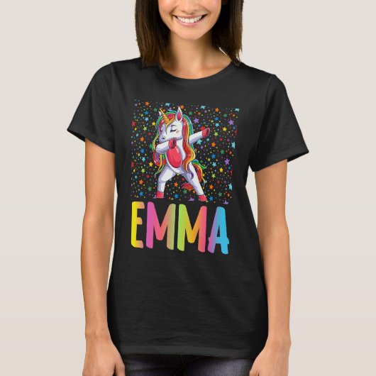 Dabbing Unicorn Emma T-shirt (Voorkant)
