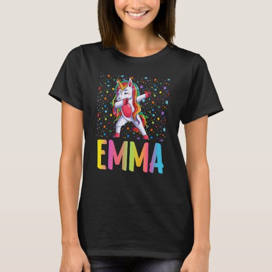 Dabbing Unicorn Emma T-shirt (Voorkant)