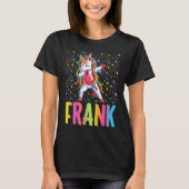 Dabbing Unicorn Frank T-shirt (Voorkant)
