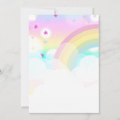 Dabbing Unicorn Funny Rainbow Girl Birthday Kaart (Achterkant)