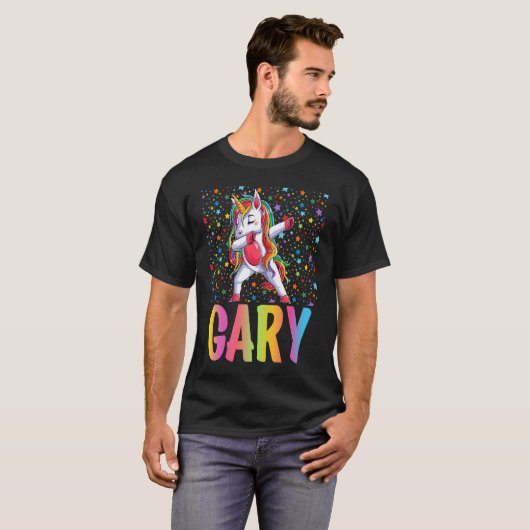 Dabbing Unicorn Gary T-shirt (Voorkant volledig)