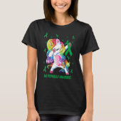 Dabbing Unicorn Gastroperesis Awareness Warrior T-shirt (Voorkant)