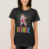 Dabbing Unicorn George T-shirt (Voorkant)