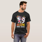 Dabbing Unicorn Geweldige sinds 2012 Gift 9th Birt T-shirt (Voorkant volledig)