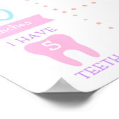 Dabbing Unicorn Girl First Birthday Milestone Poster (Hoek)