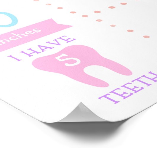 Dabbing Unicorn Girl First Birthday Milestone Poster (Hoek)