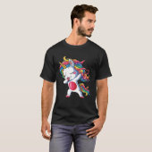 Dabbing Unicorn Girls Kids Rainbow Dab Dance Squad T-shirt (Voorkant volledig)