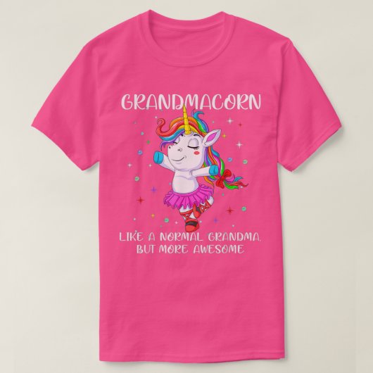 dabbing unicorn grootmacorn oma unicorn t-shirt (Design voorkant)
