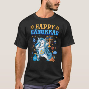 Dabbing Unicorn Hanukkah Jewnicorn Chanukah Joods T-shirt