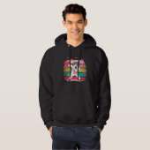 Dabbing Unicorn  Heart Valentine's Day Dab Dance Hoodie (Voorkant volledig)