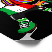 Dabbing Unicorn Italy Ice Hockey Fans Jersey Winte Poster (Hoek)