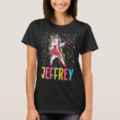 Dabbing Unicorn Jeffrey T-shirt (Voorkant)