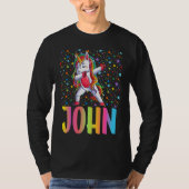 Dabbing Unicorn John T-shirt (Voorkant)
