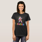 Dabbing Unicorn Jonathan T-shirt (Voorkant volledig)