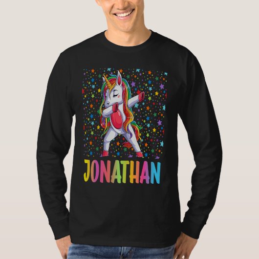 Dabbing Unicorn Jonathan T-shirt (Voorkant)