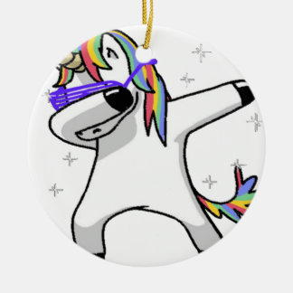 Dabbing Unicorn Keramisch Ornament