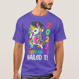 Dabbing Unicorn Kindergarten Graduation Cap Gown G T-shirt
