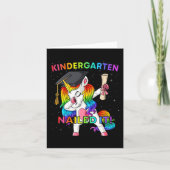 Dabbing Unicorn Kindergarten Nailed It Afstuderen Kaart (Voorkant)