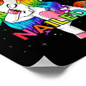 Dabbing Unicorn Kindergarten Nailed It Afstuderen Poster (Hoek)
