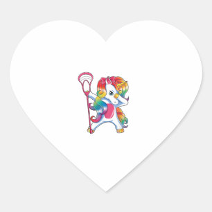 Dabbing Unicorn Lacrosse Funny Lax Player T-shirt Hart Sticker