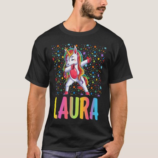 Dabbing Unicorn Laura T-shirt (Voorkant)