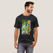Dabbing Unicorn Leprechaun St Patrick's Day Irish T-shirt (Voorkant volledig)