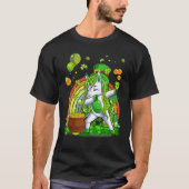 Dabbing Unicorn Leprechaun St Patrick's Day Irish T-shirt (Voorkant)