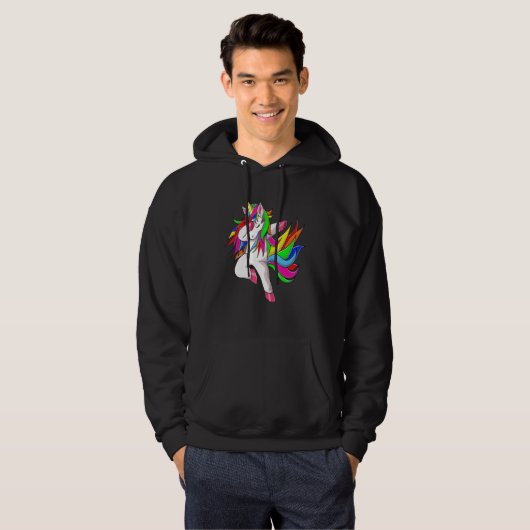 Dabbing Unicorn Magical Dab Dancing_4 Hoodie (Voorkant volledig)