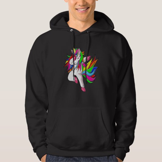 Dabbing Unicorn Magical Dab Dancing_4 Hoodie (Voorkant)