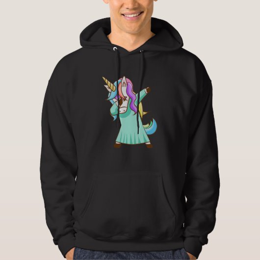 Dabbing Unicorn Magical Dab Dancing_8 Hoodie (Voorkant)
