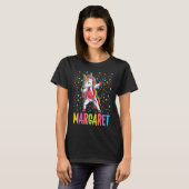Dabbing Unicorn Margaret T-shirt (Voorkant volledig)