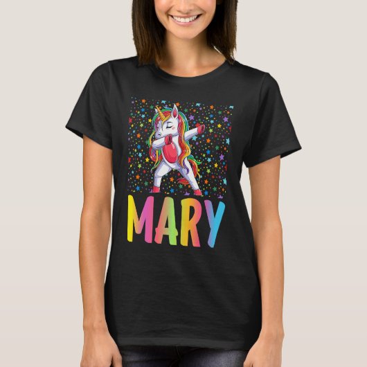 Dabbing Unicorn Mary T-shirt (Voorkant)
