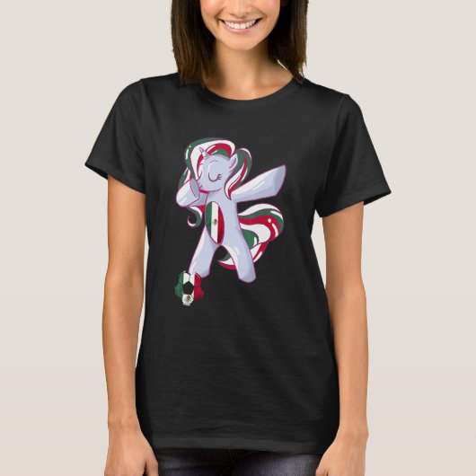 Dabbing Unicorn Mexico Flag Mexican Flag Mexican S T-shirt (Voorkant)
