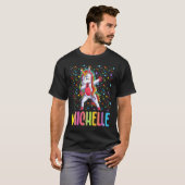 Dabbing Unicorn Michelle T-shirt (Voorkant volledig)