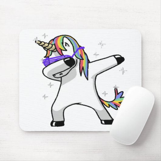 Dabbing Unicorn Muismat (Met muis)