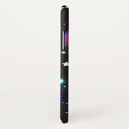 Dabbing Unicorn Neon Glow iPhone X Hoesje (Achterkant / rechts)