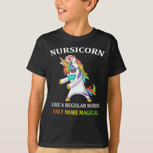 Dabbing Unicorn Nursicorn Funny Nurse Gift T-shirt